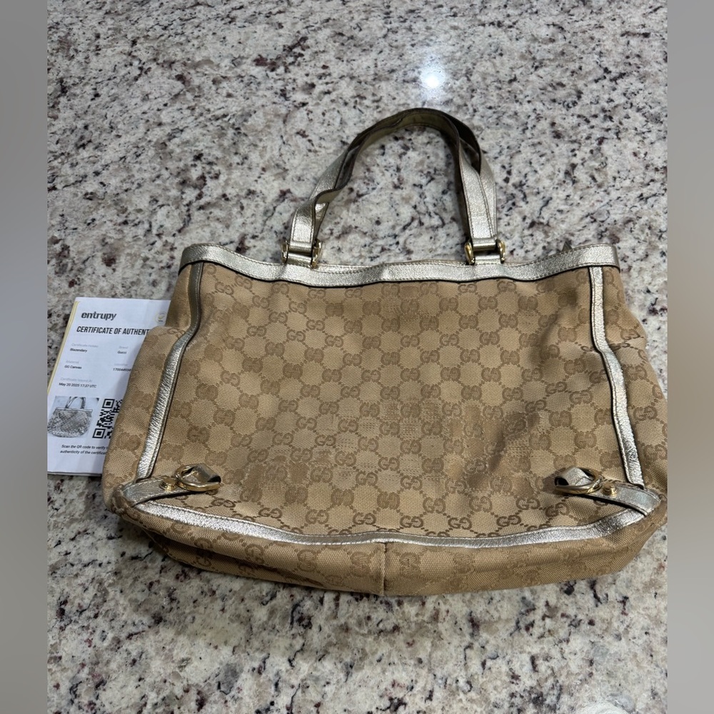 Gucci project GG Canvas Small Abbey Tote w/COA - Picture 3 of 15